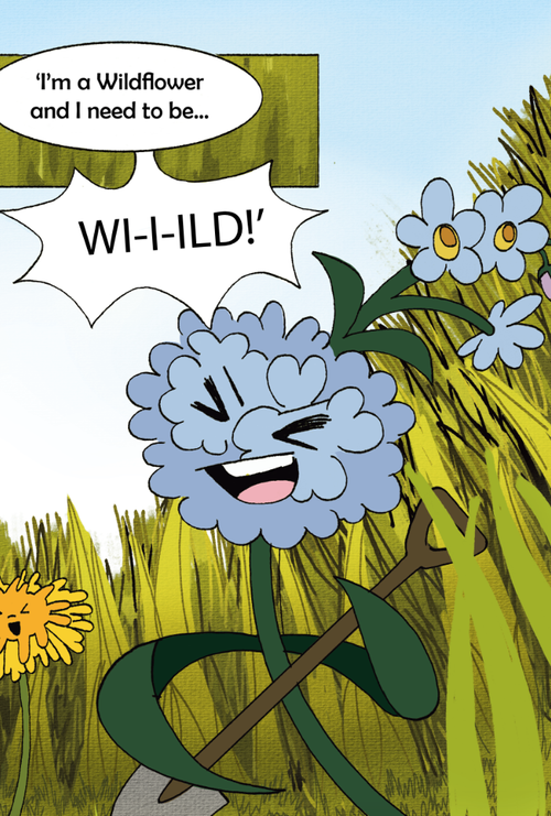 Forget-me-Not shouting “I’m a Wildflower and I need to be WI-I-ILD!”